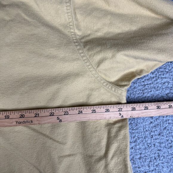 Cabelas Chamois Shirt Men 2XLT Khaki Beige Button Collar Utility Outdoor Shacket - Picture 10 of 10